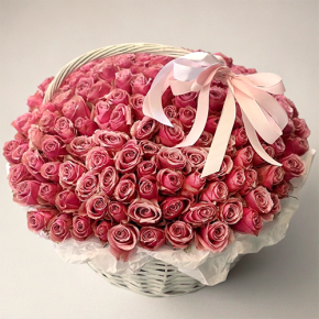 Композиция в корзине из 151 розы Ревиваль в Воскресенске