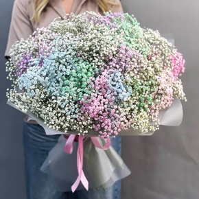Букет "Леденец" из 25 радужных гипсофил  в Воскресенске