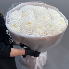 Букет из 11 белых хризантем  в Воскресенске