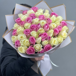 Букет из 51 розы микс  (40 см) в Воскресенске