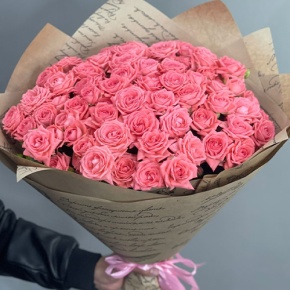 Букет из 15 кустовых коралловых роз (60 см) в Воскресенске