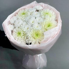 Букет из микса белых хризантем Магнум  в Воскресенске