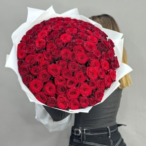 Букет 101 красная роза (60 см) в Воскресенске
