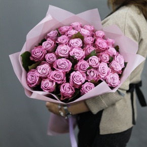 Букет из 35 малиновых роз Меритим (50 см) в Воскресенске
