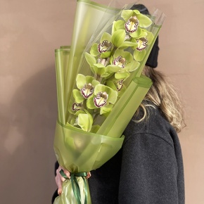 Букет из лаймовой орхидеи в Воскресенске
