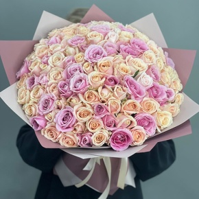 Букет "Люция" из 101 розы (50 см) в Воскресенске