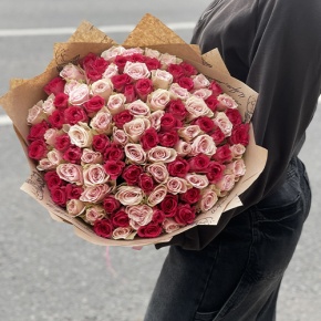 Букет "Амурный" из 101 розы (40 см) в Воскресенске