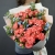 Букет "Фортуна" из коралловых роз и оксипеталума в Воскресенске