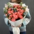 Букет "Фортуна" из коралловых роз и оксипеталума в Воскресенске