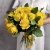 Букет из 25 лимонных роз с рускусом (40 см) в Воскресенске Букет из 25 лимонных роз с рускусом (40 см) в Воскресенске