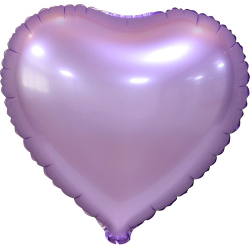 Сердце сиреневое фольгированный шар с гелием (45 см) в Воскресенске