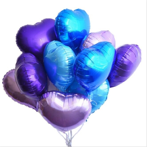 Сердце сиреневое фольгированный шар с гелием (45 см) в Воскресенске