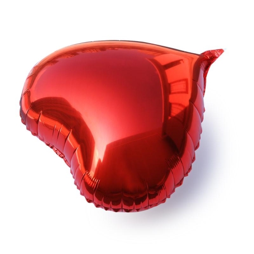 Сердце красное фольгированный шар с гелием (45 см) в Воскресенске